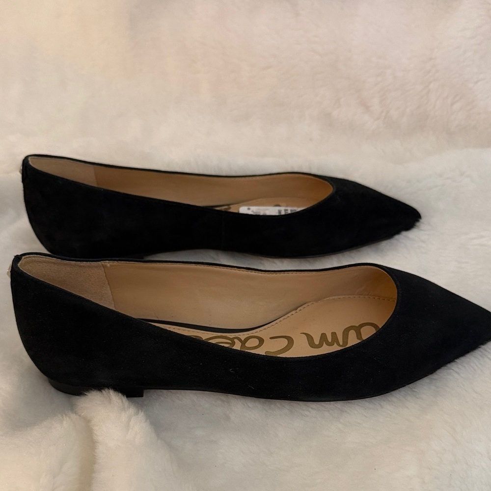 Sam Edelman Black Pointed Toe Flats Classic Chic Ballet Flats - Size 6W - Picture 5 of 11